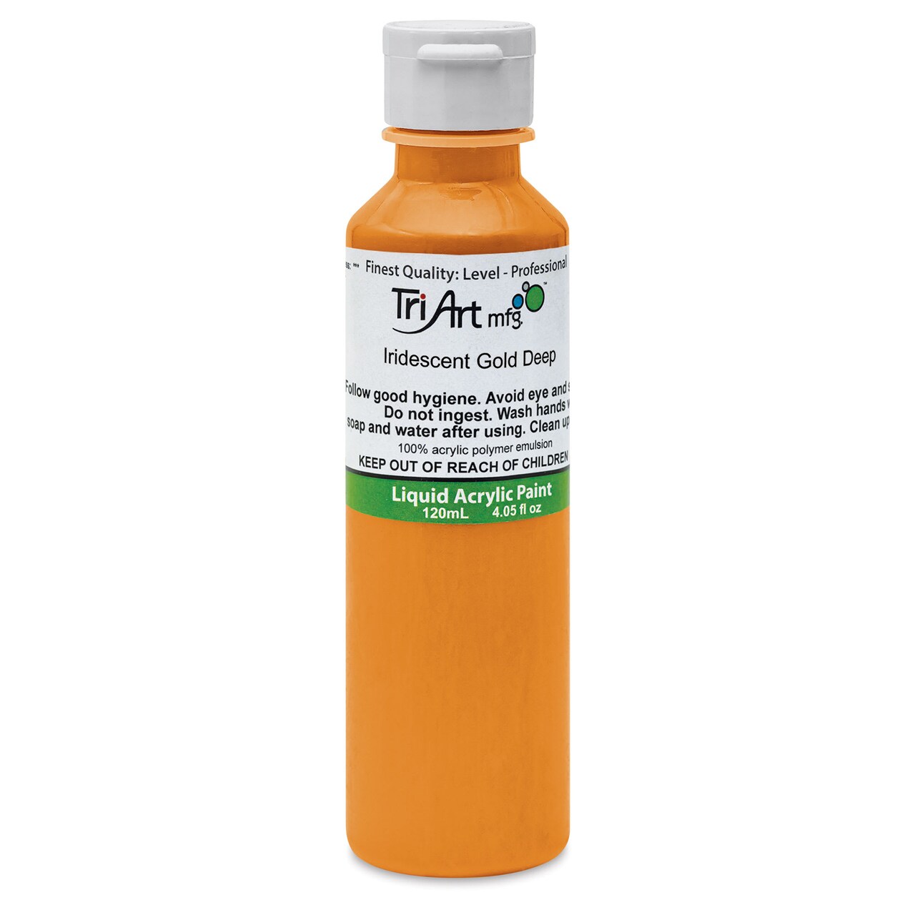 Tri-Art Liquid Artist Acrylics - Iridescent Deep Gold, 120 ml bottle